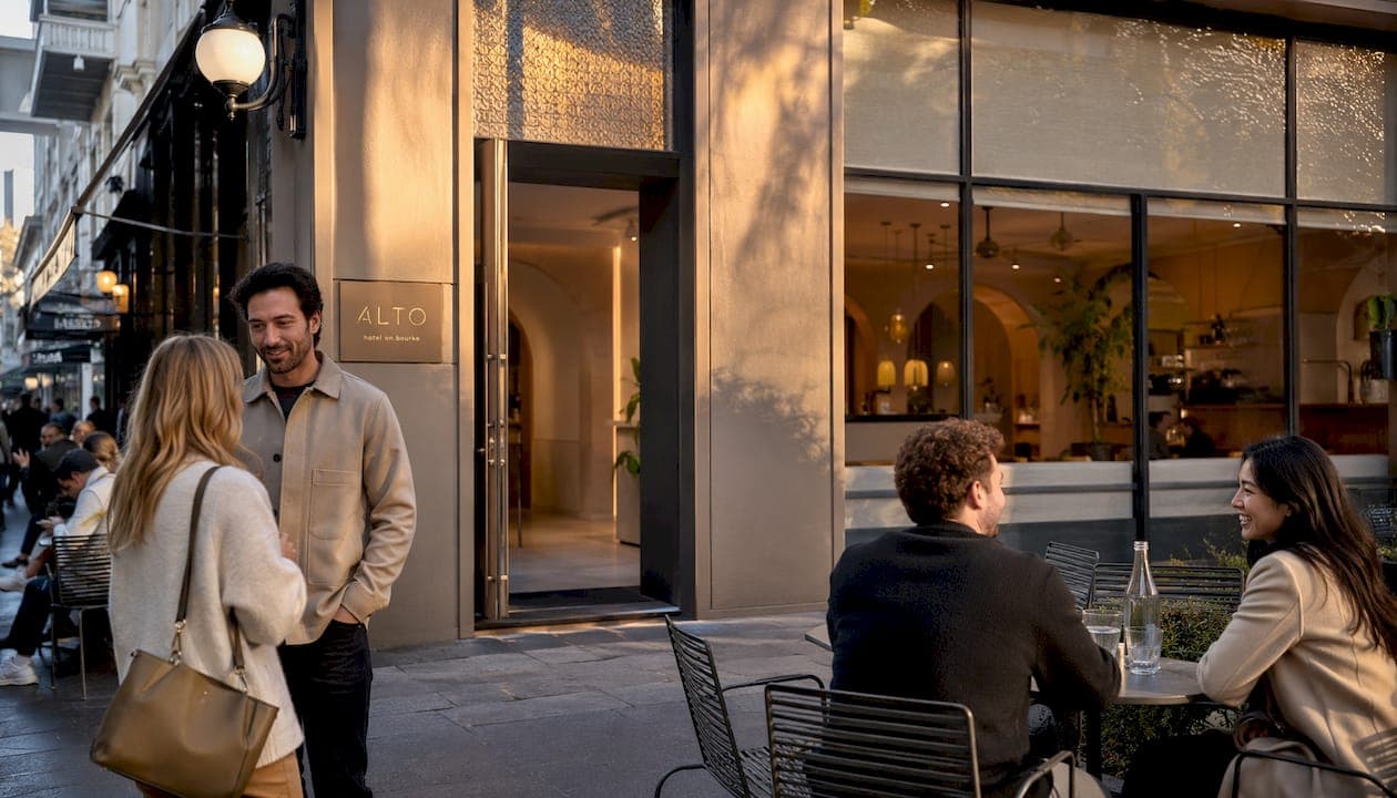 What does a community-connected hotel mean?
